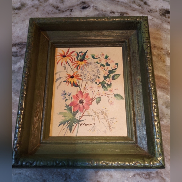 Vintage set of 2 R F Harnett 1960's paintings - Picture 4 of 4